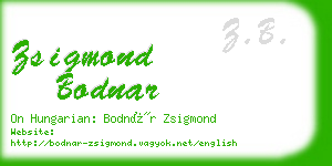zsigmond bodnar business card